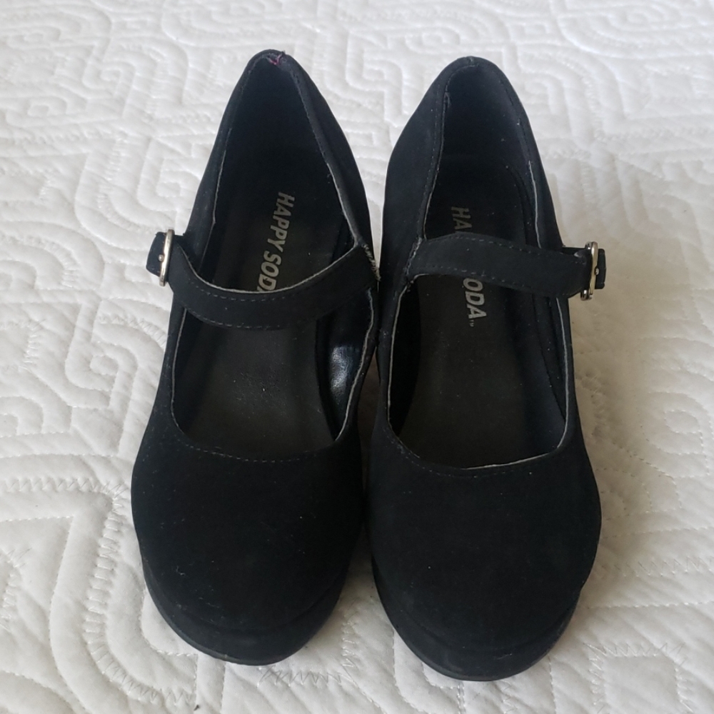 Little girls wedge high heels size 10.5